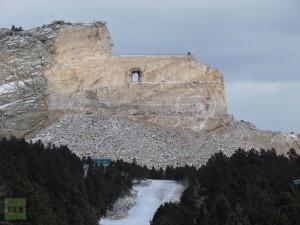 A sacred Native American mountain in South Dakota, which was destroyed to create a privately owned museum about the great indigenous Chiefs.