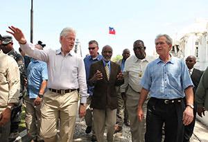 Clinton and Bush — they care so much about downtrodden humanity.