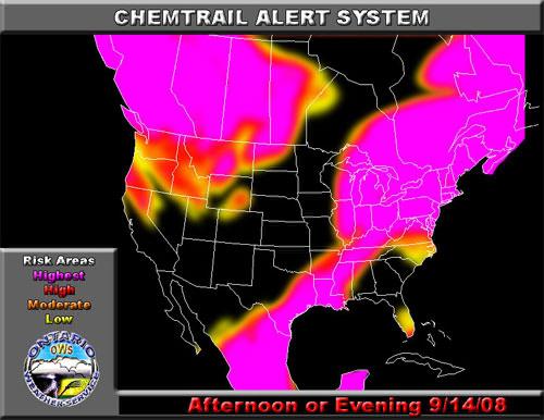 Chemtrail Alert for September 14, 2008