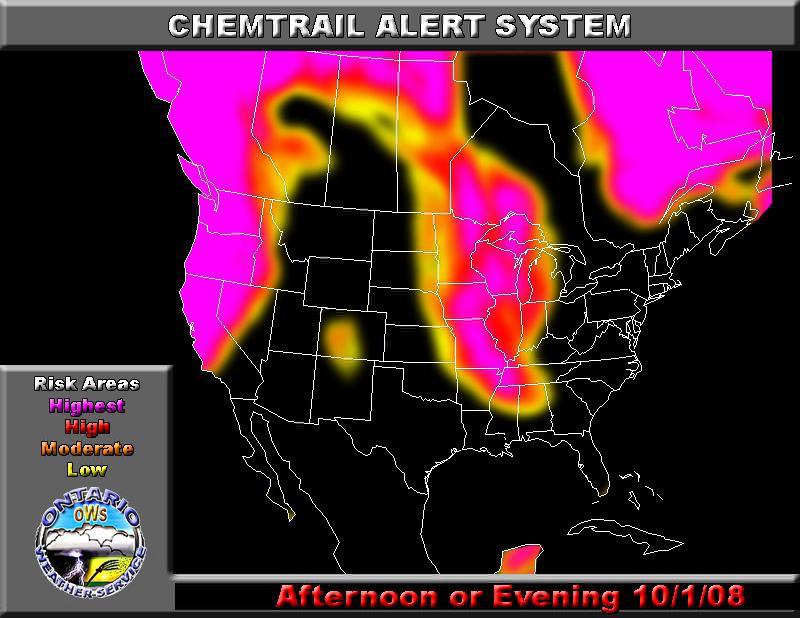 Chemtrail alert for October 1, 2008