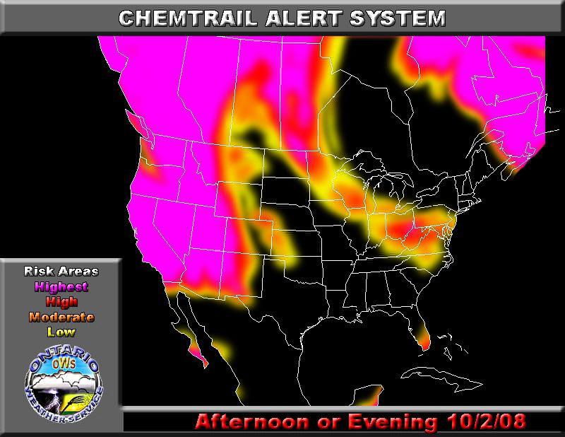 Chemtrail alert for October 2, 2008